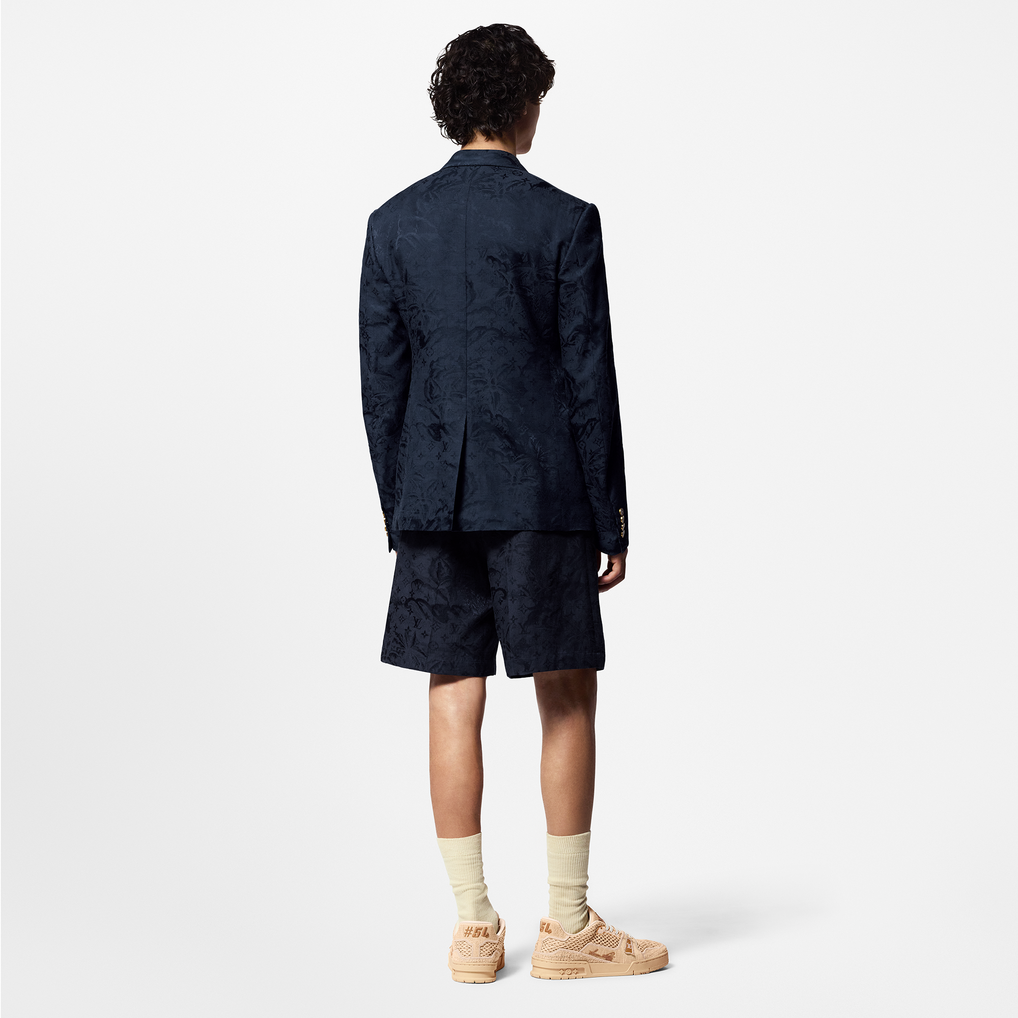 Monogram  Cotton-Blend Tailored Shorts  in Men's Ready-to-Wear Pants collections by Louis Vuitton (Product zoom)